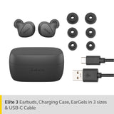 Jabra Elite 3 True Wireless Bluetooth Earbuds with Superior Noise Isolation, HearThrough Technology & Mono Mode