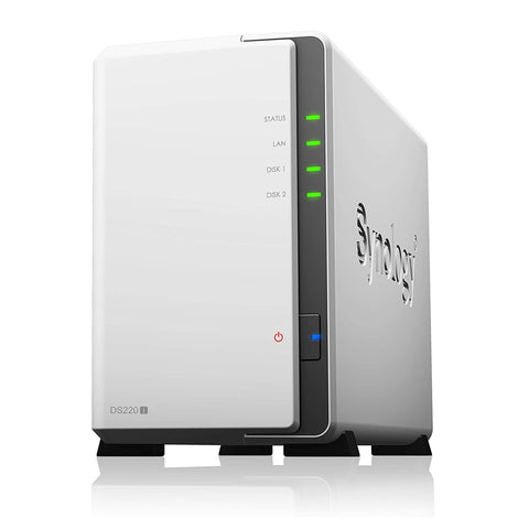 Synology DS220j 2-Bays NAS DiskStation Entry-level Personal Cloud Solution for Data Sharing and Backup compatible with Seagate Ironwolf NAS HDD