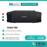 Infinity by Harman Clubz 750 Portable Bluetooth Speaker - Built-in Powerbank, 10 Hours Playtime, IPX7 Waterproof
