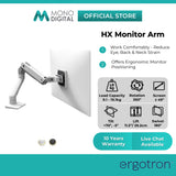 Ergotron HX Desk Monitor Arm - Monitor Mount (white/black) (45-475-216/ 45-475-224)