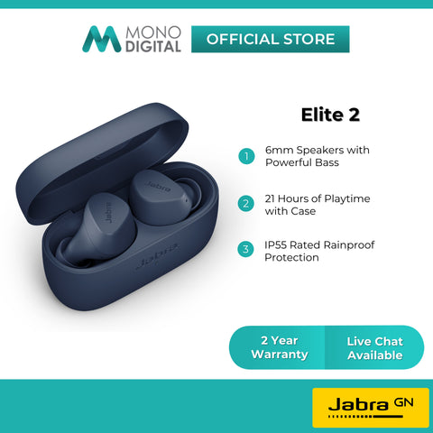 Jabra Elite 2 True Wireless Bluetooth Earbuds with Noise Isolation & Clear Call Technology