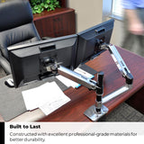 Ergotron Dual Stacking Arm For Monitor and Laptop, Monitor Laptop Desk Monitor Arm , Dual Monitor Arm (45-248-026)