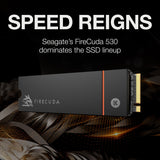 Seagate FireCuda 530 Heatsink 3D TLC NAND NVMe PCIe Gen 4 x4 Internal SSD Solid State Drives (1TB / 2TB)