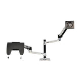 Ergotron Dual Stacking Arm For Monitor and Laptop, Monitor Laptop Desk Monitor Arm , Dual Monitor Arm (45-248-026)